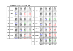 2015中国2部リーグ日程表