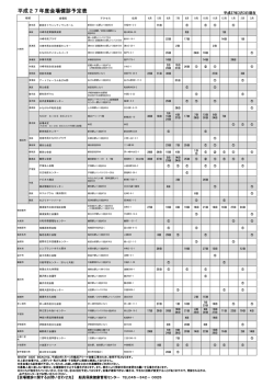 平成27年度会場健診予定表