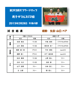 男子ダブルスCD級