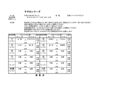 ラグロンリーグ ① ② ③ ④ ⑤ ⑥ ⑦ ⑧ 決勝 3決