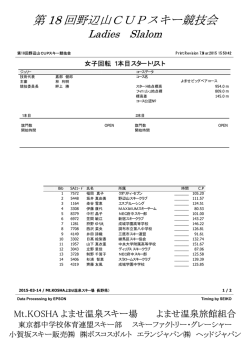 女子 - 野辺山スキークラブ