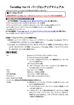 TerraMap Ver.13のアップデート方法について