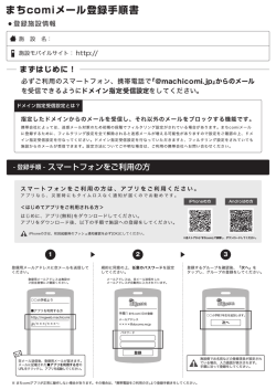 登録用メールアドレスに空メールを送信して登録（PDF：約