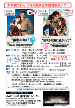 新幹線で行く 日帰り東京宝塚劇場観劇ツアー