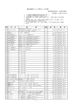 臨時調査により策定した単価