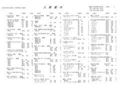 入荷案内状況 - 橋本生花株式会社