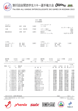 第85回全関西学生スキー選手権大会