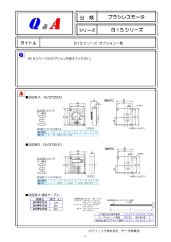 分 類 ブラシレスモータ B1S シリーズ