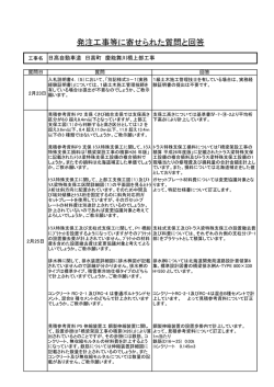 質 問 日 質 問 回 答