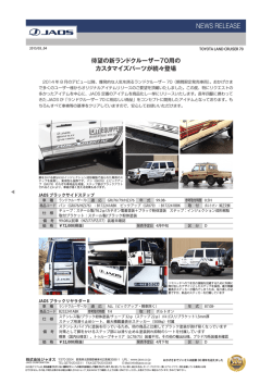 新ランドクルーザー70用のカスタマイズパーツ続々登場