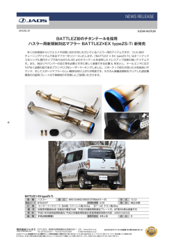 ハスラー用新規制対応マフラー BATTLEZ&times;EX typeZS-Ti 新発売