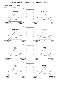 第12回全国スポーツ少年団バレーボール交流大会 組合せ