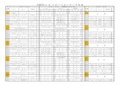 平成27年 3 月 ス ポ ー ツ セ ン タ ー 予 定 表