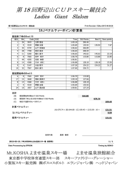 女子ﾍﾟﾅﾙﾃｨ計算書