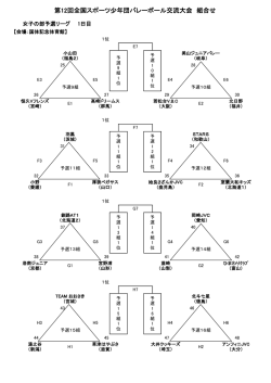 第12回全国スポーツ少年団バレーボール交流大会 組合せ