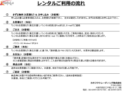 レンタルご利用の流れ - デジタルサイネージカネフクトレーディング株式会社