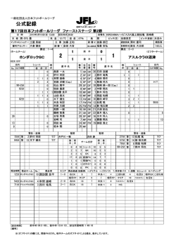 公式記録 - 日本フットボールリーグ