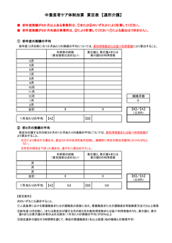 中重度者ケア体制加算 算定表 【通所介護】