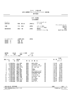 SAJ B級公認 2015 南関東ブロックチルドレンスキー選手権 菅平高原