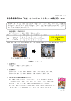 春季多客臨時列車「快速つながーるふくしま号」の車種変更について