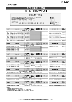 15目標 社労士op日程表