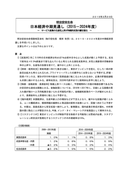 日本経済中期見通し（2015－2024年度）