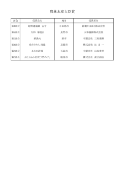 農林水産大臣賞 - 全国かまぼこ連合会