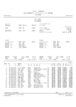SAJ B級公認 2015 南関東ブロックチルドレンスキー選手権 菅平高原