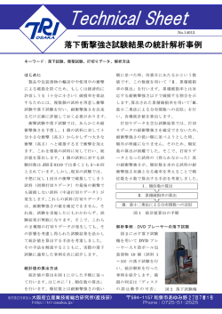 落下衝撃強さ試験結果の統計解析事例