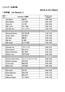 第1次予選 第1日