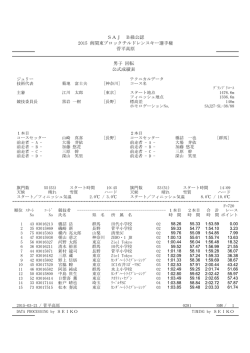 SAJ B級公認 2015 南関東ブロックチルドレンスキー選手権 菅平高原
