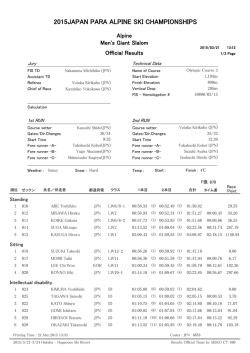 2015japan para alpine ski championships
