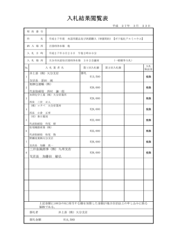 入札結果閲覧表 - 大分市ホームページ;pdf