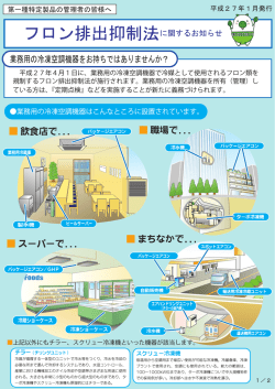 フロン排出抑制法に関するお知らせ(簡易版);pdf