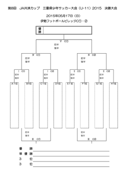 2015 決勝大会 - 三重県サッカー協会;pdf