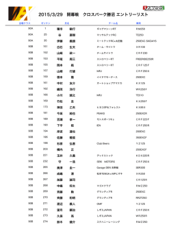 2015/3/29 開幕戦 クロスパーク勝沼 エントリーリスト;pdf