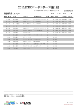 Aクラス - JCRC;pdf