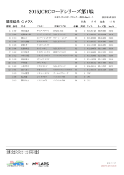 Gクラス - JCRC;pdf