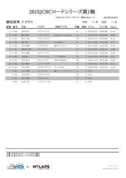 Fクラス - JCRC;pdf