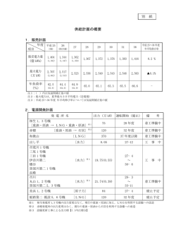 別紙：供給計画の概要 [PDF 127.41KB];pdf