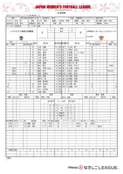 公式記録 - なでしこリーグ;pdf