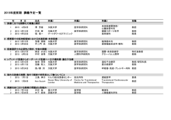 2015年度前期 講義予定一覧;pdf