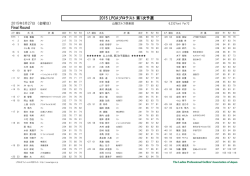 Final Round 2015 LPGAプロテスト 第1次予選;pdf