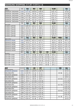 NAMSUNG SHIPPING メインポートスケジュール;pdf