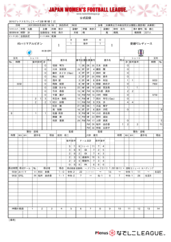 公式記録 - なでしこリーグ;pdf