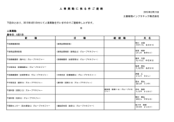 人 事 異 動 に 係 る 件 ご 連 絡