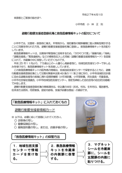 資料6 救急医療情報キットの配布のご案内（PDFファイル 182KB）