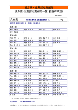 兵庫県 - 日本薬剤師研修センター