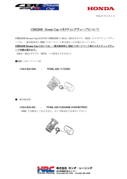 CBR250R Dream Cup コネクティングチューブについて(PDF)