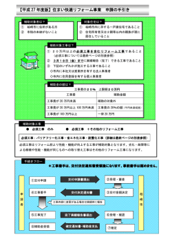 【平成 27 年度版】住まい快適リフォーム事業 申請の手引き